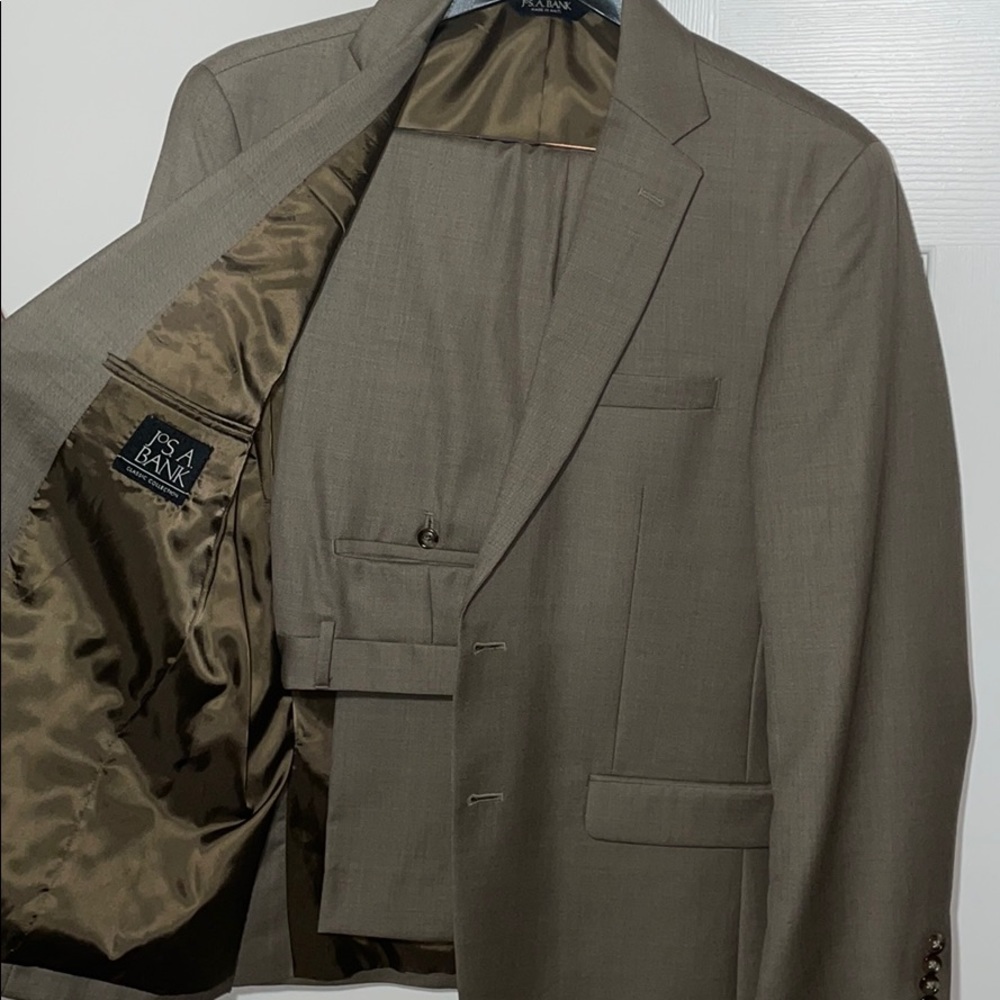 Tan Shark Skin Suit set